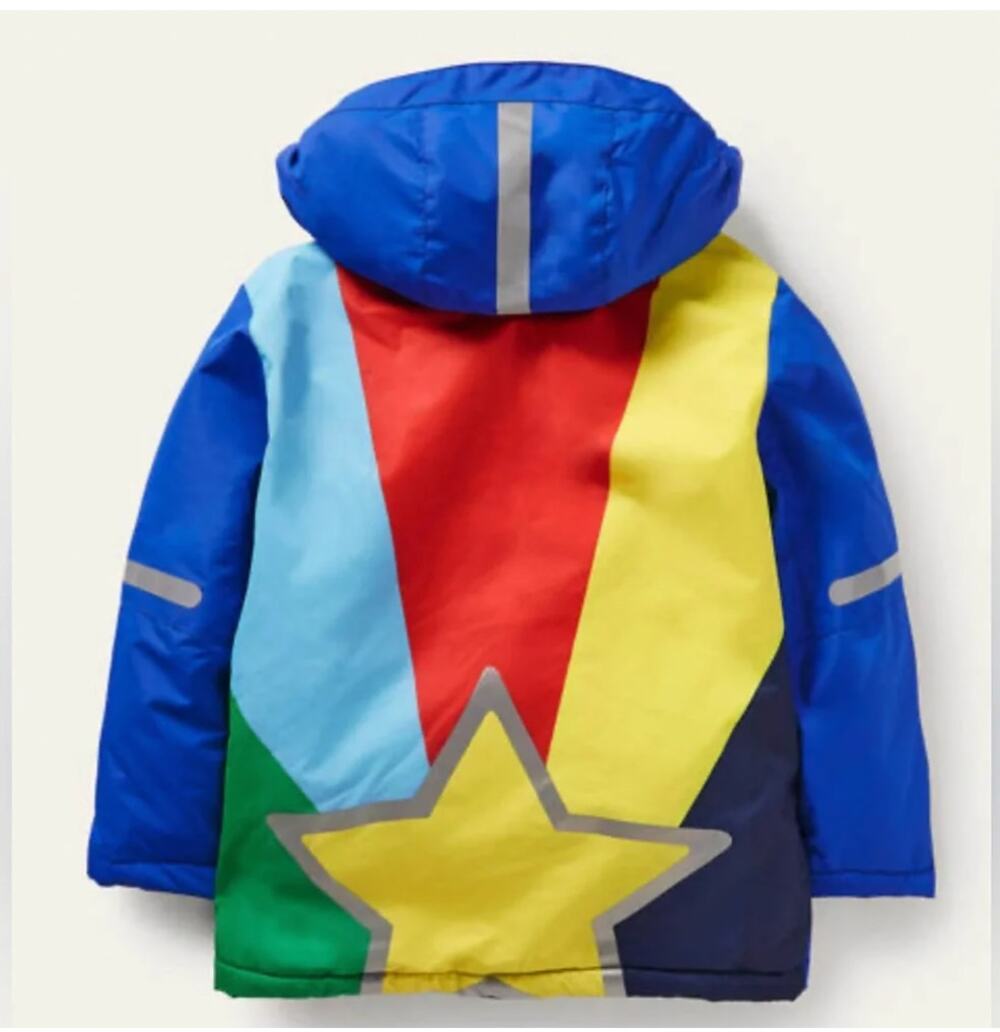 Mini Boden All-weather Waterproof Jacket Brilliant Blue Star 9-10 yrs